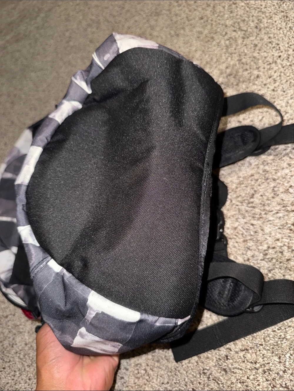 Burton Black and Gray Checkered Camo Outdoor Backpack